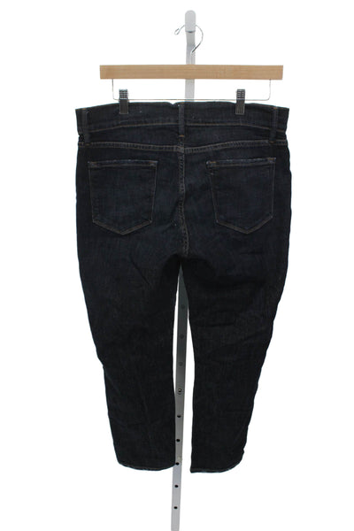 Frame Womens Cropped High Rise Blue Jeans 24in Inseam Size 29