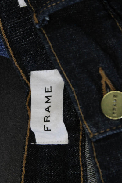 Frame Womens Cropped High Rise Blue Jeans 24in Inseam Size 29