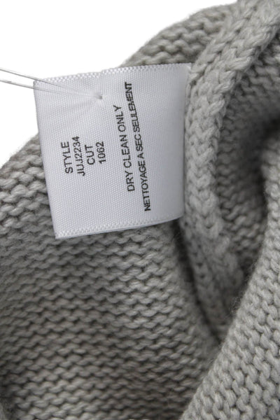 Brochu Walker Womens Cashmere Pullover Sweater Gray Mock Neck Size S
