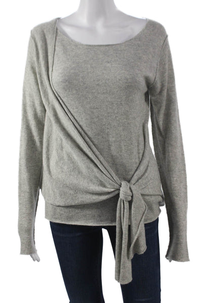 Brochu Walker Womens Cashmere Scoop Neck Pullover Gray Long Sleeve Size M