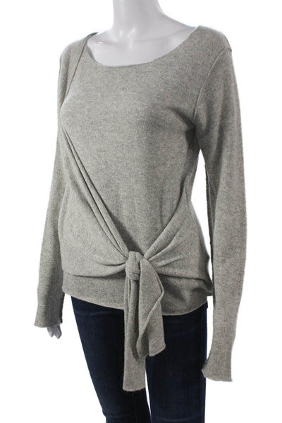 Brochu Walker Womens Cashmere Scoop Neck Pullover Gray Long Sleeve Size M