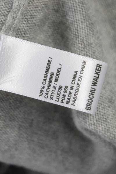 Brochu Walker Womens Cashmere Scoop Neck Pullover Gray Long Sleeve Size M
