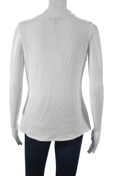 Generation Love Women Basic Sleeveless High Neck Tank White Size L