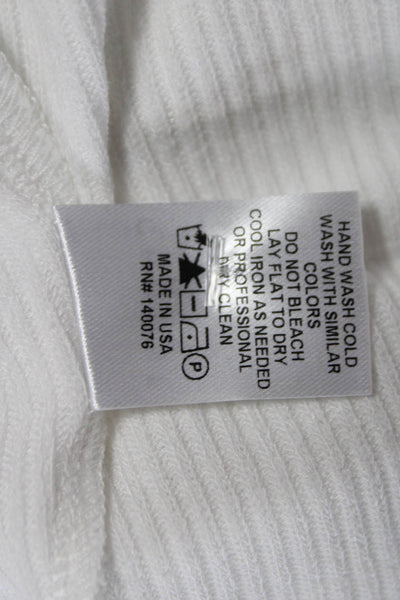 Generation Love Women Basic Sleeveless High Neck Tank White Size L
