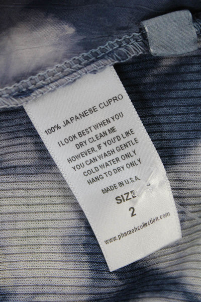 Pharaoh Women Basic Sleeveless Scoop Neck Tie-Dye Tank Japanese Cupro Size 2