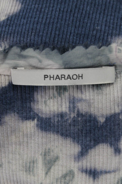 Pharaoh Women Basic Sleeveless Scoop Neck Tie-Dye Tank Japanese Cupro Size 2