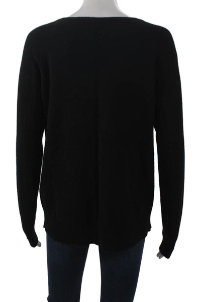 The Kooples Women Pullover Wool Boat Neck Long Sleeve Black Size M