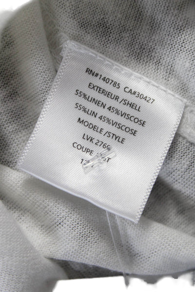 Brochu Walker Womens Basic Sleeveless Tank White Scoop Neck Linen Size S