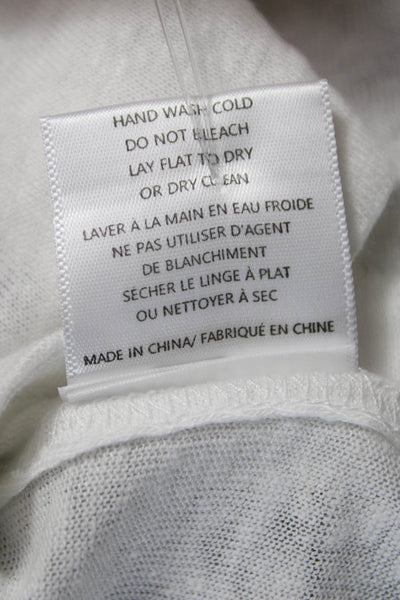 Brochu Walker Womens Basic Sleeveless Tank White Scoop Neck Linen Size S
