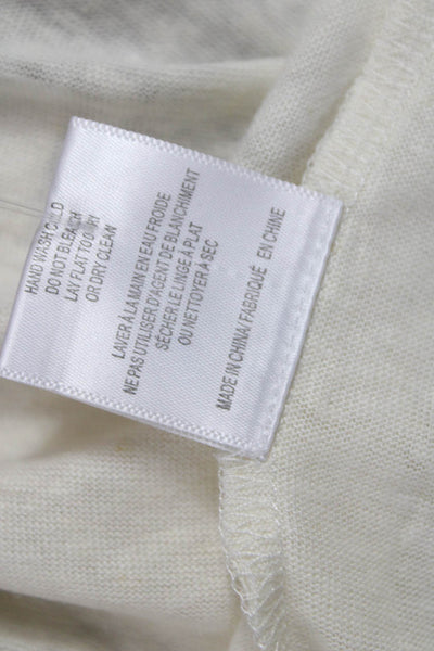 Brochu Walker Women Ivory V-Neck Linen Tank Sleeveless Basic Size S