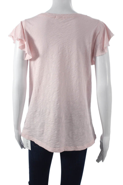 Goldie Women Basic Pink Pima Cotton Short Sleeve T-Shirt Size L