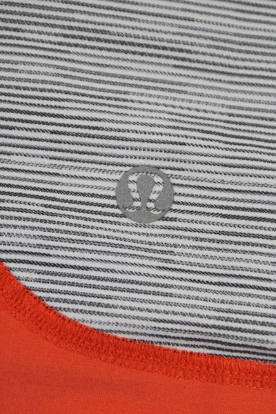 Lululemon Women Athletic Striped Gray Polyester Mini Skort Pull On Size 6