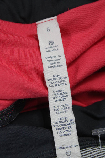 Lululemon Women Athletic Pink Mini Skort Recycled Polyester Drawstring Size 8