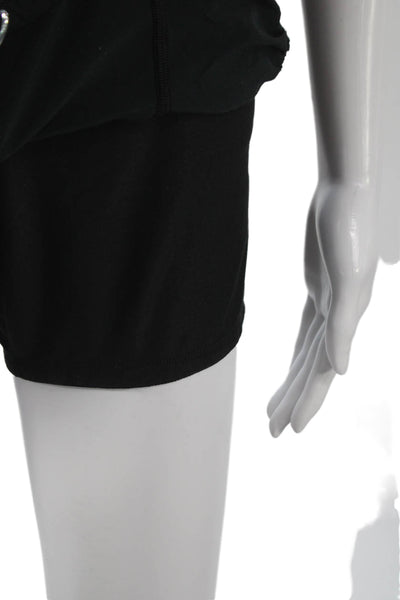 Lululemon Women Athletic Black Polyester Blend Mini Skort Drawstring Size 8