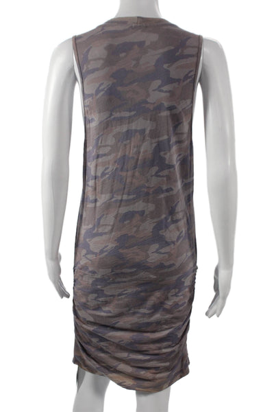 Monrow Womens Tank Dress Camo Multicolor Sleeveless Cotton Size S