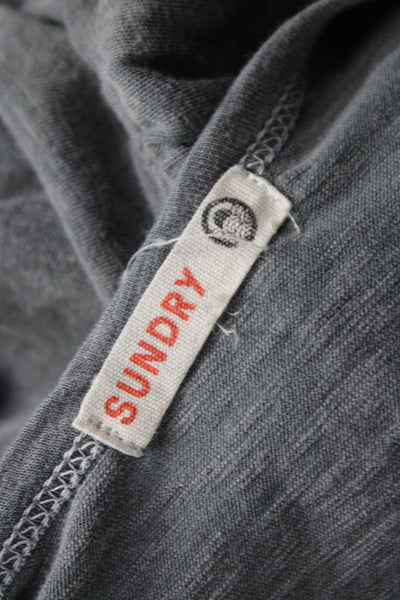 Sundry Womens Gray Blouson Dress Sleeveless Scoop Neck Knee Length Size 2