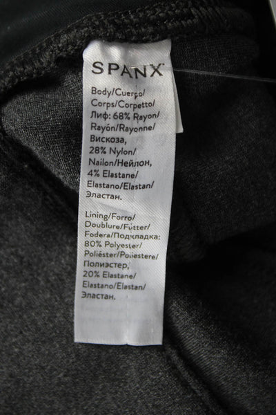 Spanx Women Cropped Gray Pull On Pants Size M