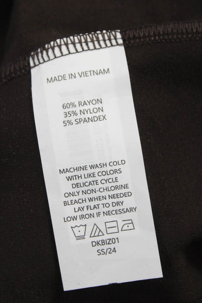 Quince Womens Brown Dress Pants 60% Rayon 35% Nylon 5% Spandex Inseam 28 Size M