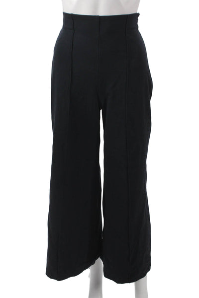 Quince Women Dress Pants Black Zip Rayon Nylon Spandex Size M