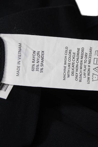 Quince Women Dress Pants Black Zip Rayon Nylon Spandex Size M