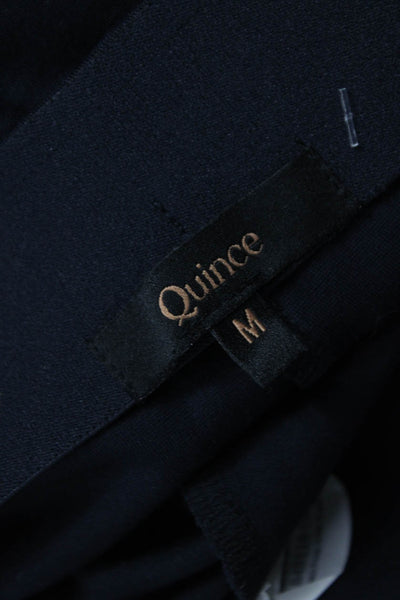 Quince Women Dress Pants Black Zip Rayon Nylon Spandex Size M