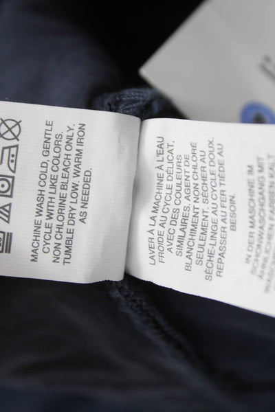 J Crew Womens Chino Pants Blue Cotton Zip 24in Inseam Size 6