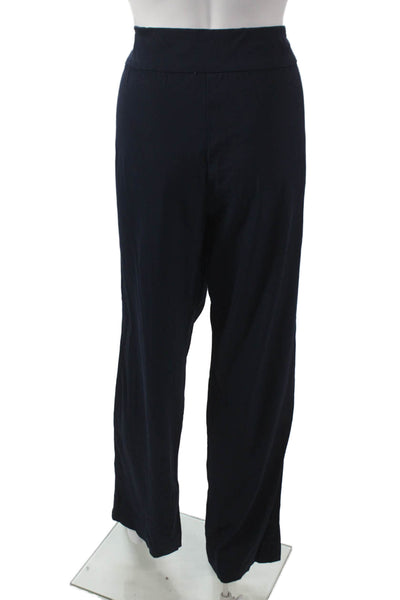 Eileen Fisher Womens Dress Pants Blue Cotton Blend Zip Inseam 31 Size S