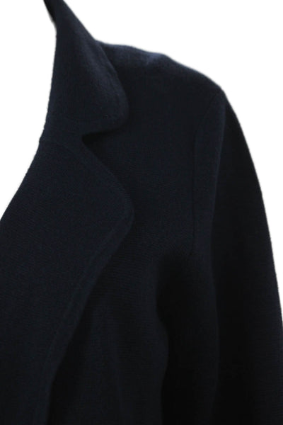 J Crew Womens Collared Blue Coatigan Long Sleeve Basic Jacket Size S