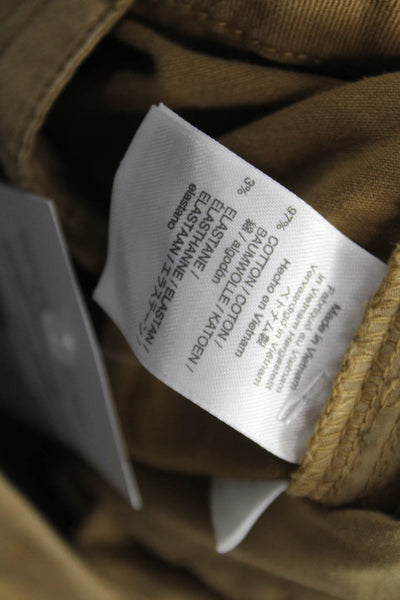 J Crew Womens Beige Chino Pants Tall Button Closure Size 27