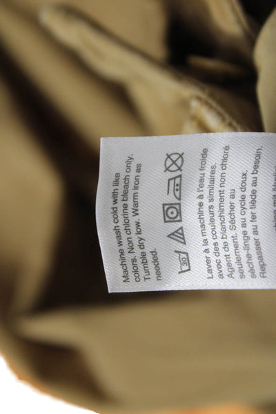 J Crew Womens Beige Chino Pants Tall Button Closure Size 27
