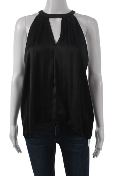 Generation Love Women Basic Halter Tank Black Polyester Sleeveless Size M