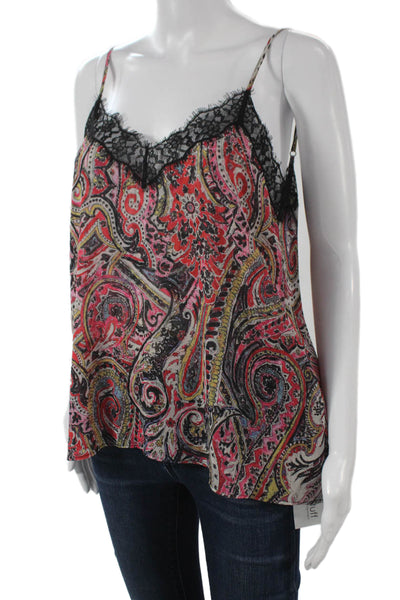 The Kooples Womens Paisley V-Neck Camisole Sleeveless Multicolor Size M