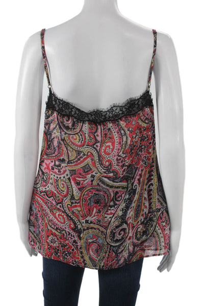 The Kooples Womens Paisley V-Neck Camisole Sleeveless Multicolor Size M