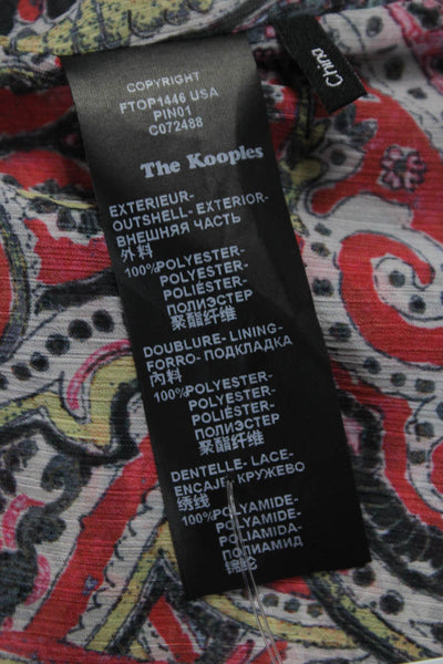 The Kooples Womens Paisley V-Neck Camisole Sleeveless Multicolor Size M