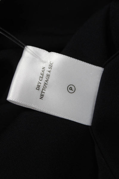 A.L.C. Womens Basic Halter Silk Tank Sleeveless Black Button Size 4