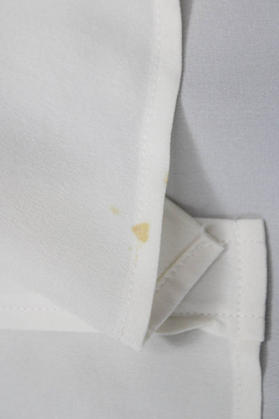 Equipment Femme Women Silk Collared Sleeveless Button Up Solid Basic Size M