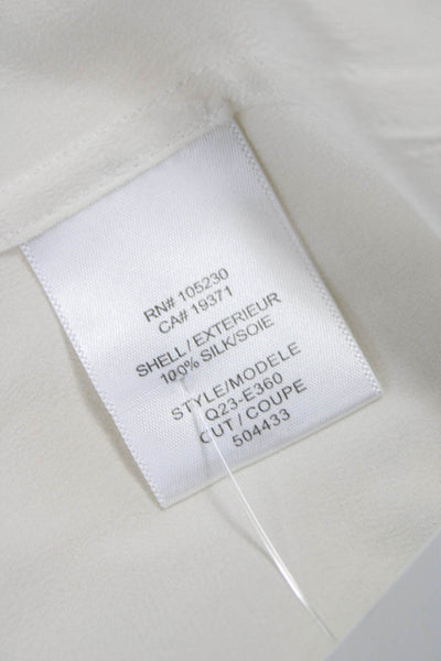 Equipment Femme Women Silk Collared Sleeveless Button Up Solid Basic Size M