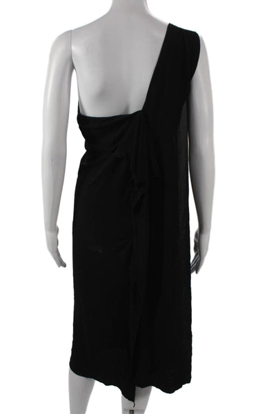 Roland Mouret Womens Sheath Dress One Shoulder Black Sleeveless Size 6