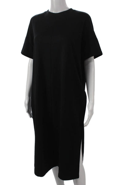 Athleta Womens T-Shirt Dress Black Crew Neck Short Sleeve Size S