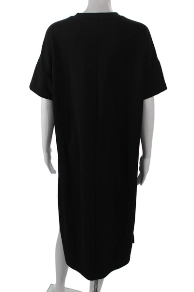 Athleta Womens T-Shirt Dress Black Crew Neck Short Sleeve Size S