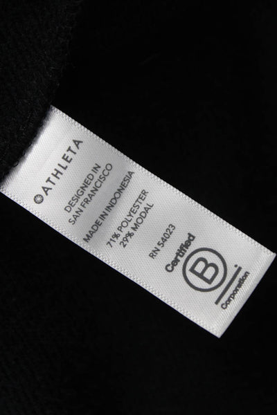 Athleta Womens T-Shirt Dress Black Crew Neck Short Sleeve Size S