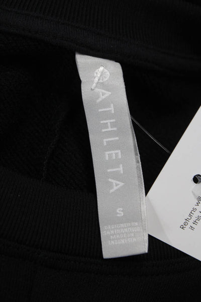 Athleta Womens T-Shirt Dress Black Crew Neck Short Sleeve Size S