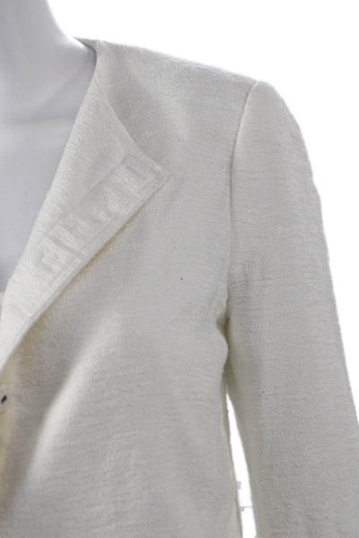 Vince Women Basic Jacket White Button Long Sleeve Size XS