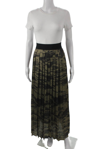 Enza Costa Women Multicolor Camouflage Long Maxi Skirt Polyester Pull On Size 2
