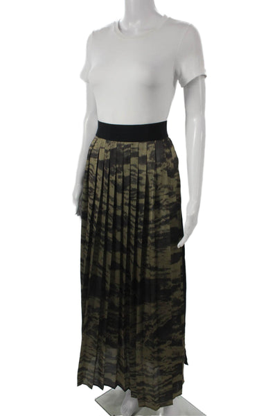 Enza Costa Women Multicolor Camouflage Long Maxi Skirt Polyester Pull On Size 2