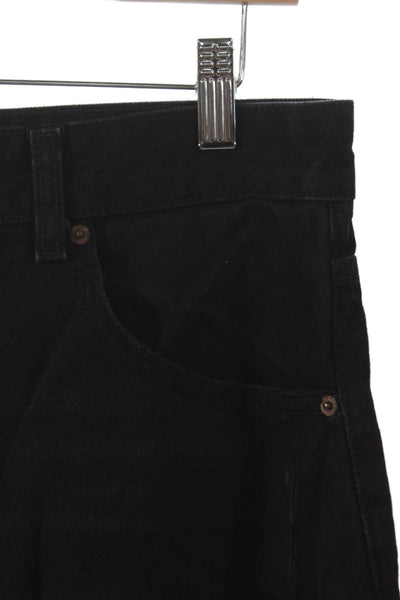 Zara Womens Wide Leg Black High Rise Cotton Jeans Size 38