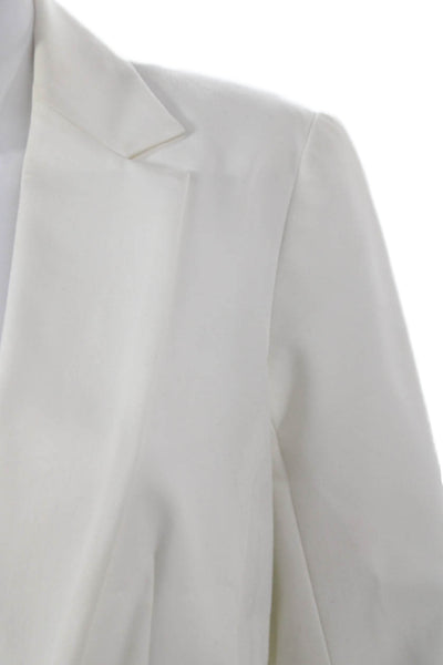 Trina Turk Women Basic Jacket White Long Sleeve Hook Eye Size 6