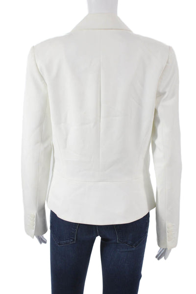Trina Turk Women Basic Jacket White Long Sleeve Hook Eye Size 6