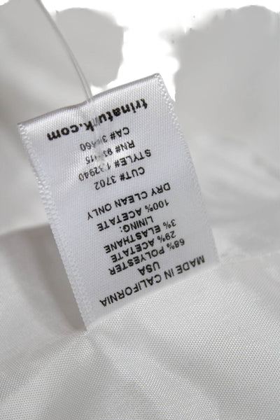 Trina Turk Women Basic Jacket White Long Sleeve Hook Eye Size 6