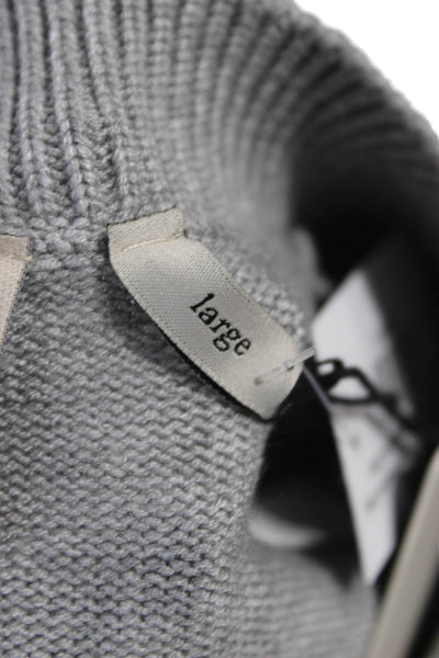 Theo Women Gray V Neck Vest Size L